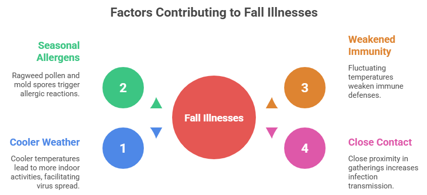 factors causing fall illness