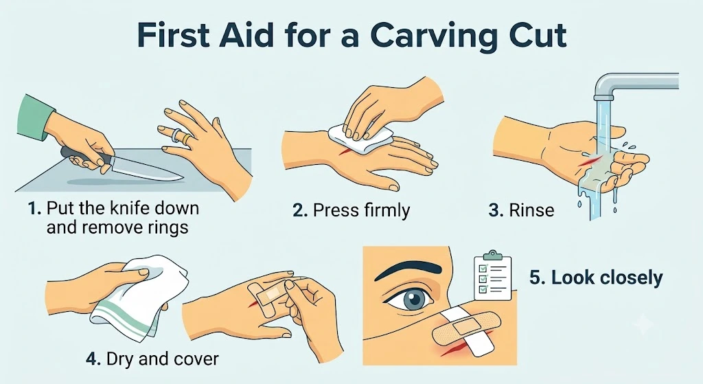 First Aid for a Carving Cut